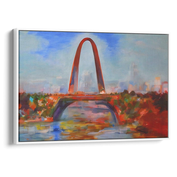 Abstract St. Louis Arch Print - Canvas Art Print by Kanvah