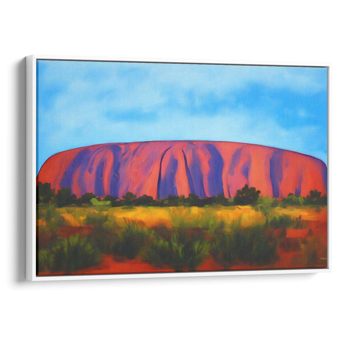 Abstract Uluru Print - Canvas Art Print by Kanvah