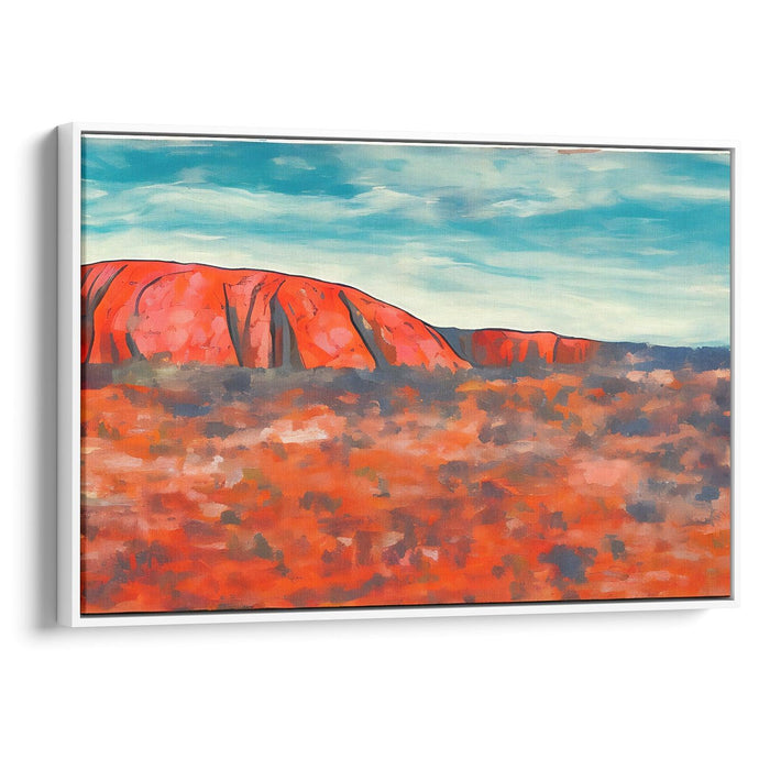 Abstract Uluru Print - Canvas Art Print by Kanvah