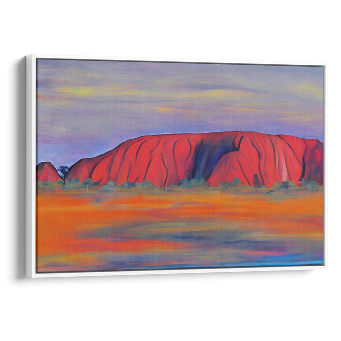 Abstract Uluru Print - Canvas Art Print by Kanvah