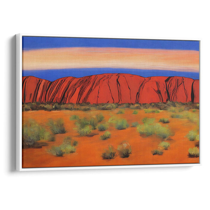 Abstract Uluru Print - Canvas Art Print by Kanvah