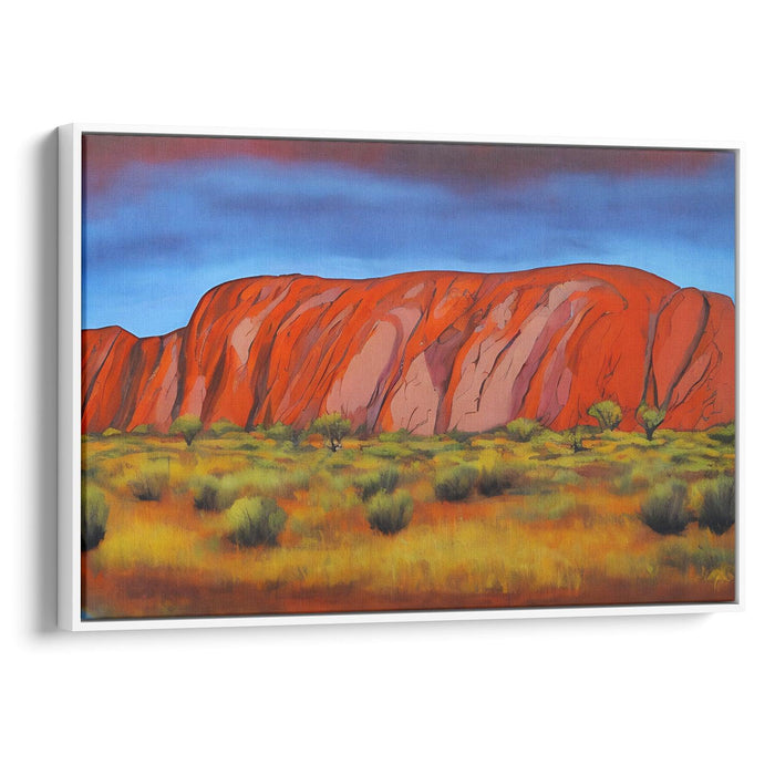 Abstract Uluru Print - Canvas Art Print by Kanvah