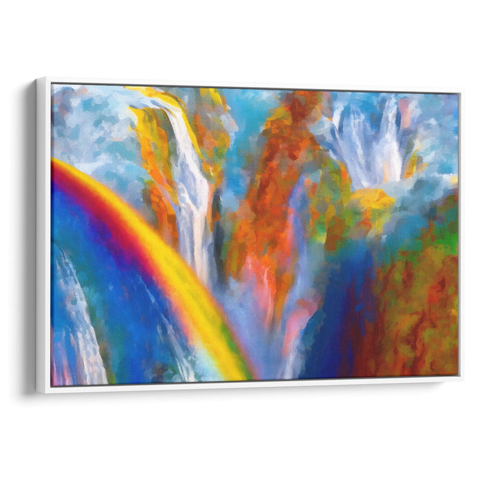 Abstract Victoria Falls Print - Canvas Art Print by Kanvah