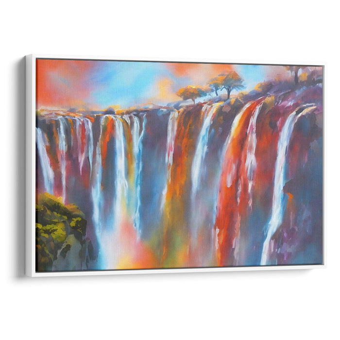 Abstract Victoria Falls Print - Canvas Art Print by Kanvah