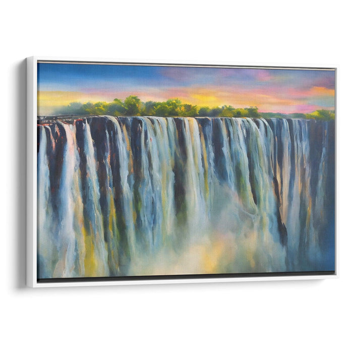 Abstract Victoria Falls Print - Canvas Art Print by Kanvah