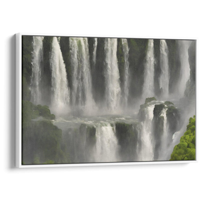 Abstract Victoria Falls Print - Canvas Art Print by Kanvah