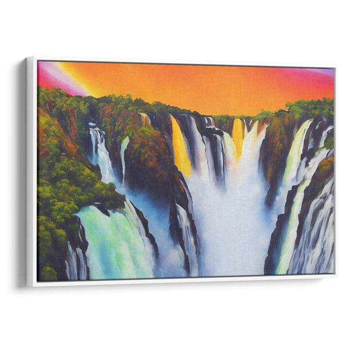 Abstract Victoria Falls Print - Canvas Art Print by Kanvah