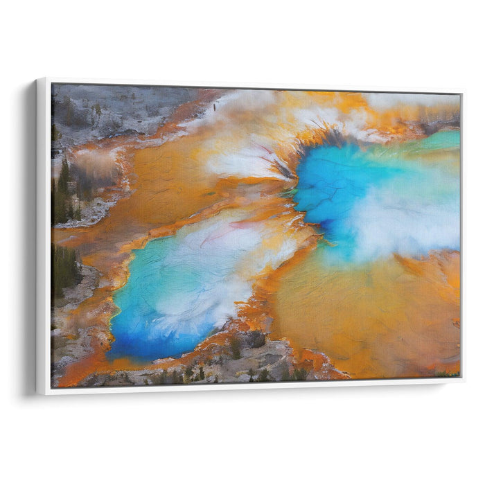 Abstract Yellowstone National Park Print - Canvas Art Print by Kanvah