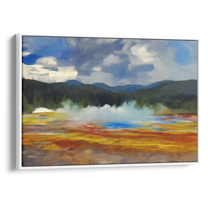 Abstract Yellowstone National Park Print - Canvas Art Print by Kanvah