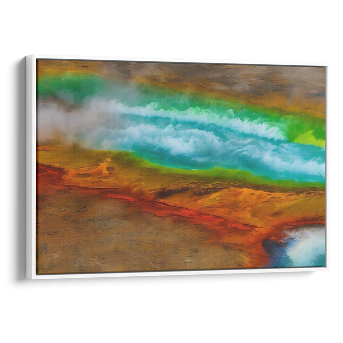 Abstract Yellowstone National Park Print - Canvas Art Print by Kanvah
