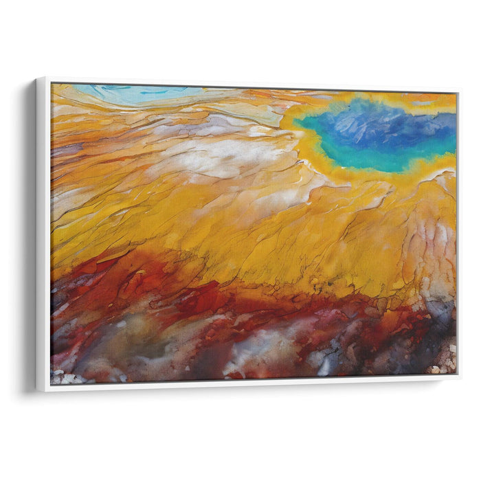 Abstract Yellowstone National Park Print - Canvas Art Print by Kanvah