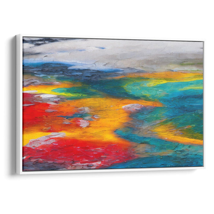 Abstract Yellowstone National Park Print - Canvas Art Print by Kanvah