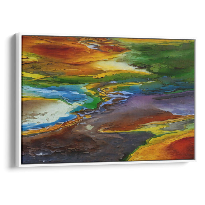 Abstract Yellowstone National Park Print - Canvas Art Print by Kanvah