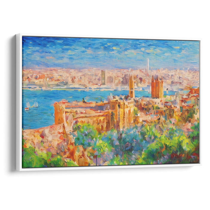 Impressionism Barcelona Print - Canvas Art Print by Kanvah