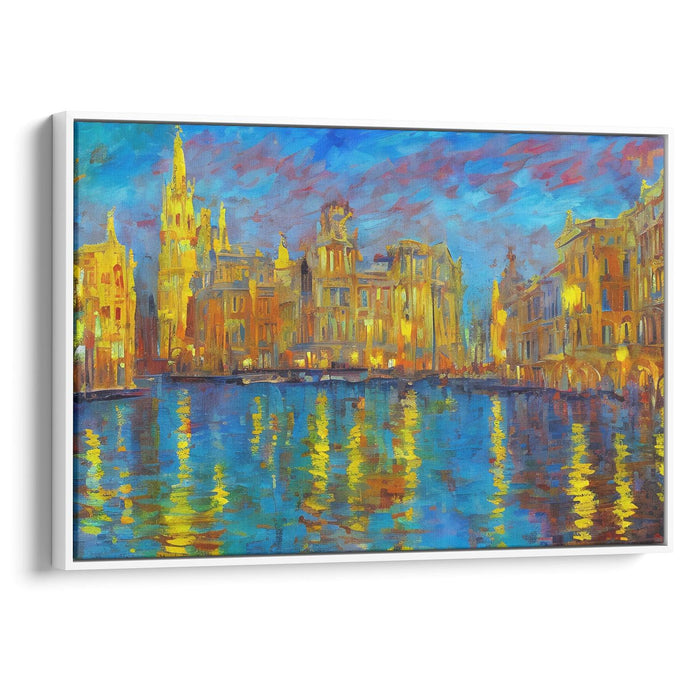 Impressionism Barcelona Print - Canvas Art Print by Kanvah