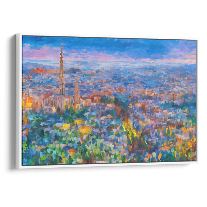 Impressionism Barcelona Print - Canvas Art Print by Kanvah