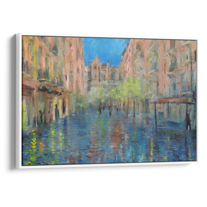 Impressionism Barcelona Print - Canvas Art Print by Kanvah