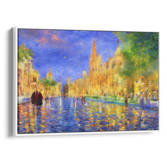 Impressionism Barcelona Print - Canvas Art Print by Kanvah