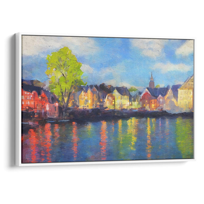 Impressionism Bergen Print - Canvas Art Print by Kanvah