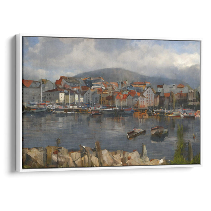 Realism Bergen Print - Canvas Art Print by Kanvah