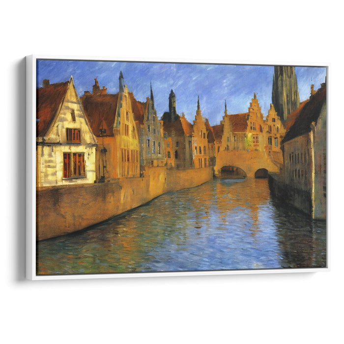 Impressionism Bruges Print - Canvas Art Print by Kanvah