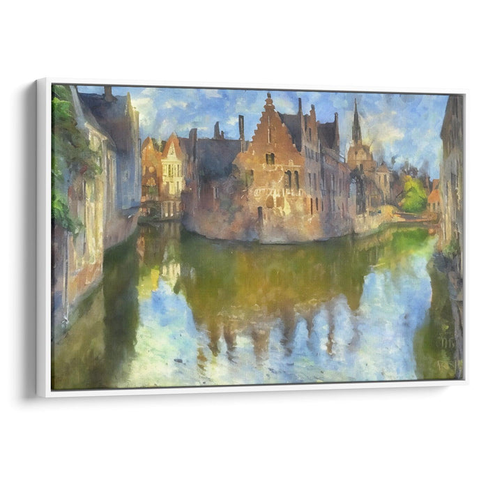 Impressionism Bruges Print - Canvas Art Print by Kanvah