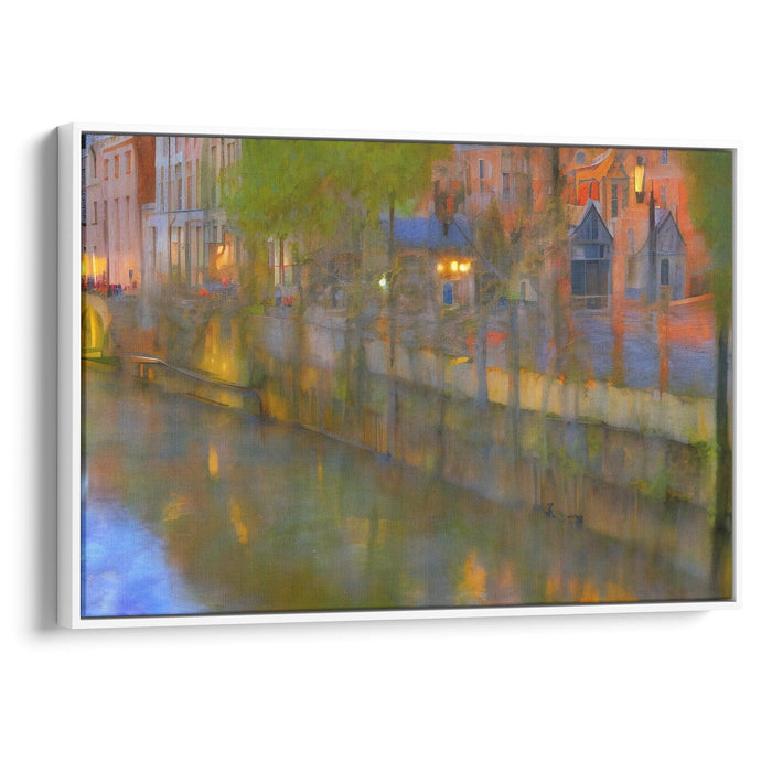 Impressionism Bruges Print - Canvas Art Print by Kanvah