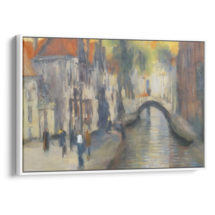 Impressionism Bruges Print - Canvas Art Print by Kanvah