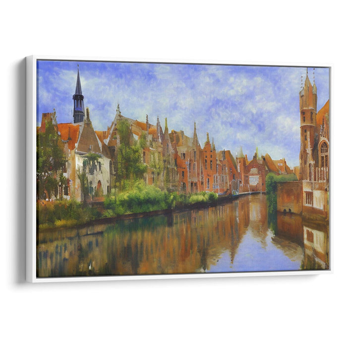 Impressionism Bruges Print - Canvas Art Print by Kanvah