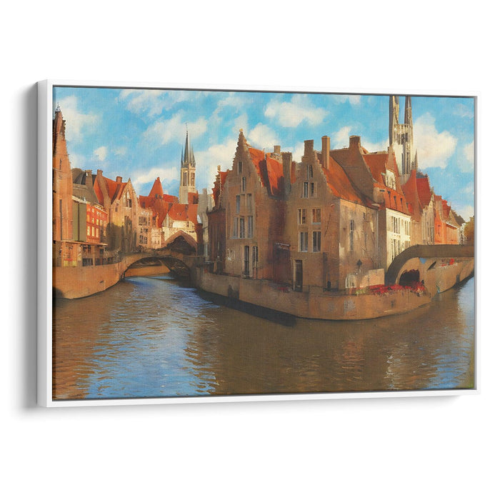 Impressionism Bruges Print - Canvas Art Print by Kanvah