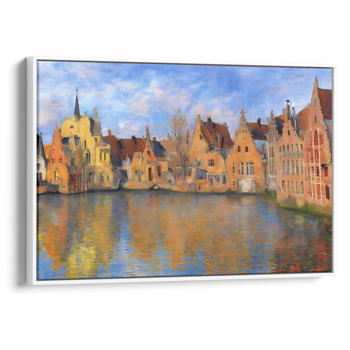 Impressionism Bruges Print - Canvas Art Print by Kanvah