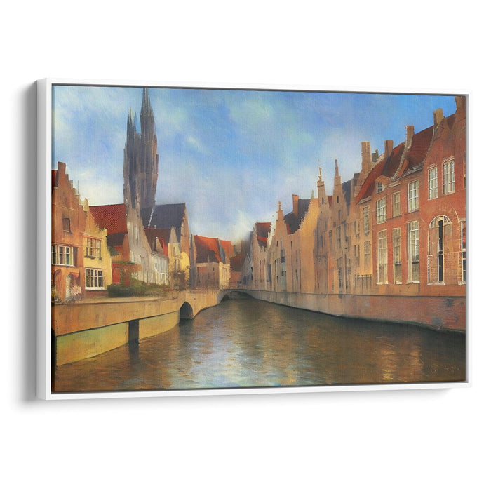 Impressionism Bruges Print - Canvas Art Print by Kanvah