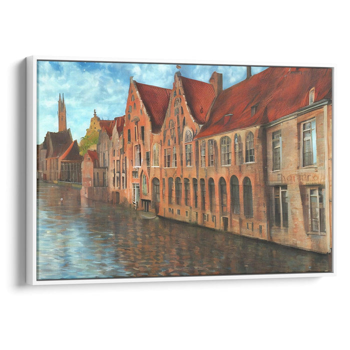 Realism Bruges Print - Canvas Art Print by Kanvah