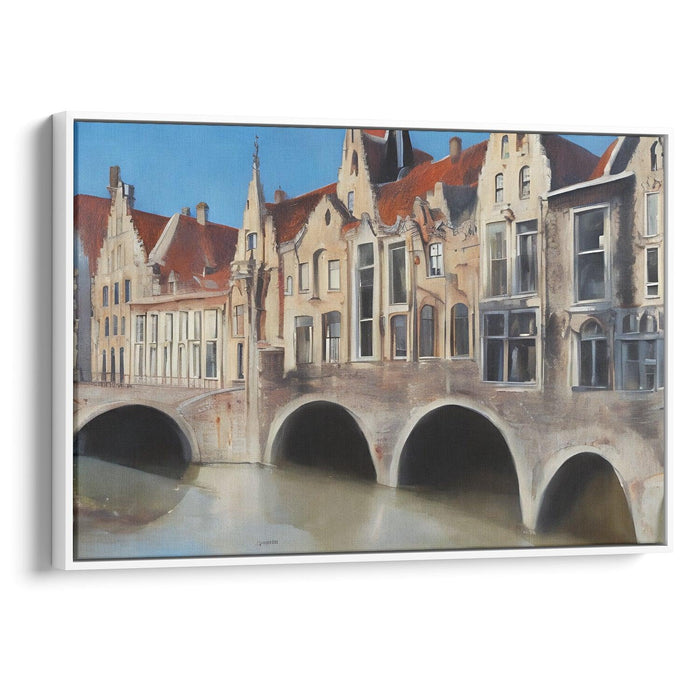 Realism Bruges Print - Canvas Art Print by Kanvah