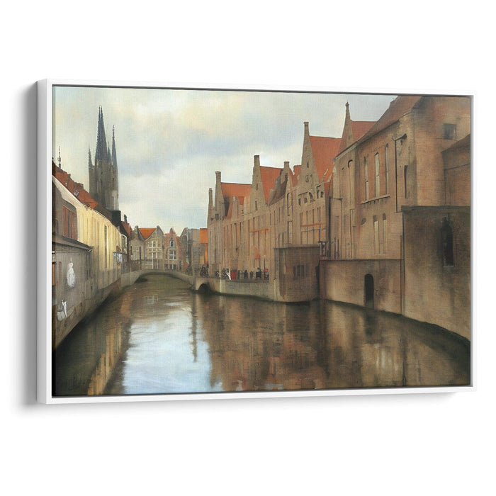 Realism Bruges Print - Canvas Art Print by Kanvah