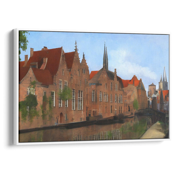 Realism Bruges Print - Canvas Art Print by Kanvah