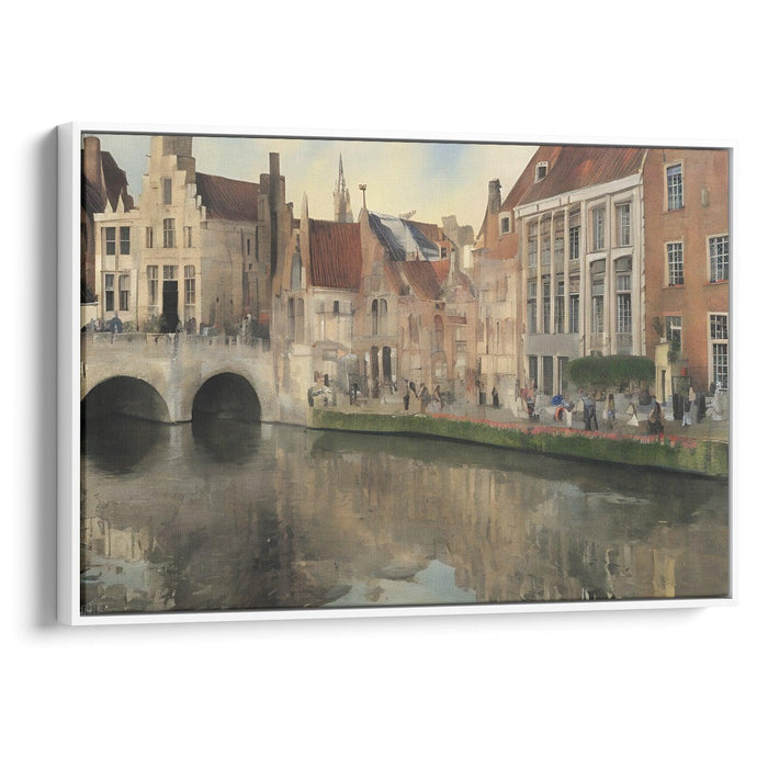 Realism Bruges Print - Canvas Art Print by Kanvah