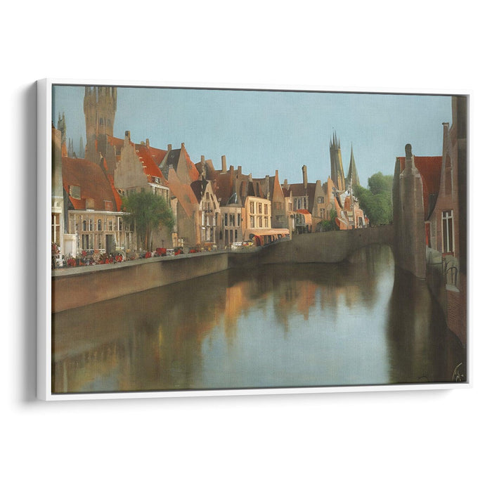 Realism Bruges Print - Canvas Art Print by Kanvah