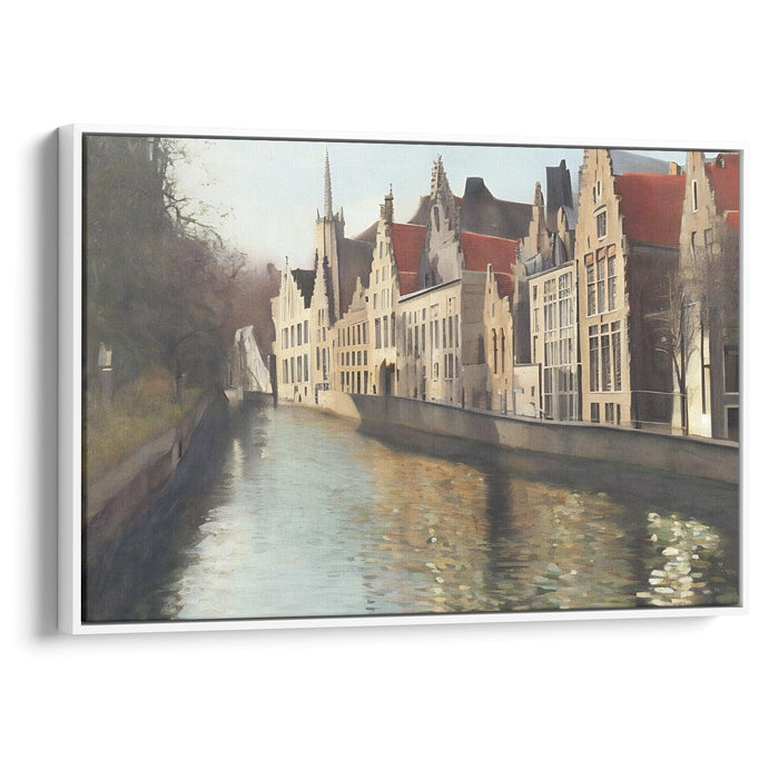 Realism Bruges Print - Canvas Art Print by Kanvah