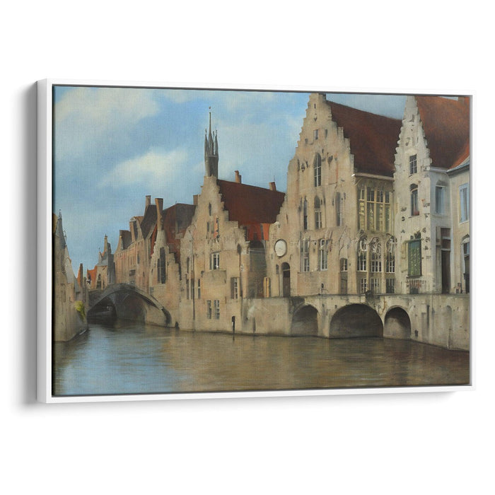 Realism Bruges Print - Canvas Art Print by Kanvah