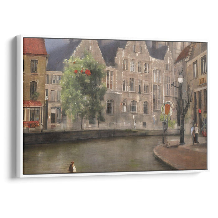 Realism Bruges Print - Canvas Art Print by Kanvah