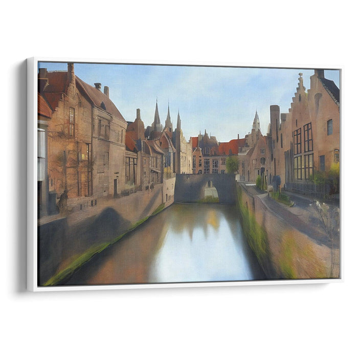 Realism Bruges Print - Canvas Art Print by Kanvah