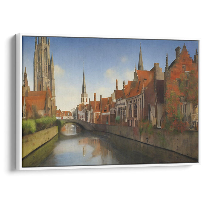 Realism Bruges Print - Canvas Art Print by Kanvah