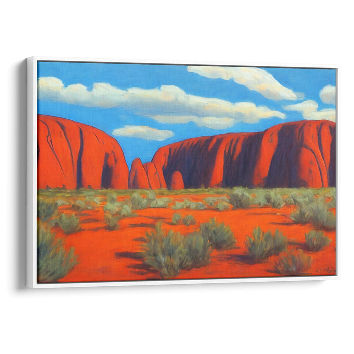 Impressionism Uluru Print - Canvas Art Print by Kanvah