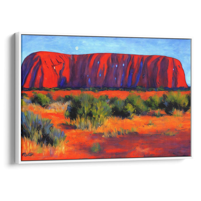 Impressionism Uluru Print - Canvas Art Print by Kanvah