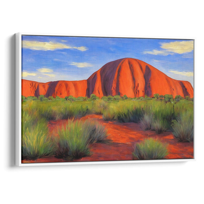 Impressionism Uluru Print - Canvas Art Print by Kanvah