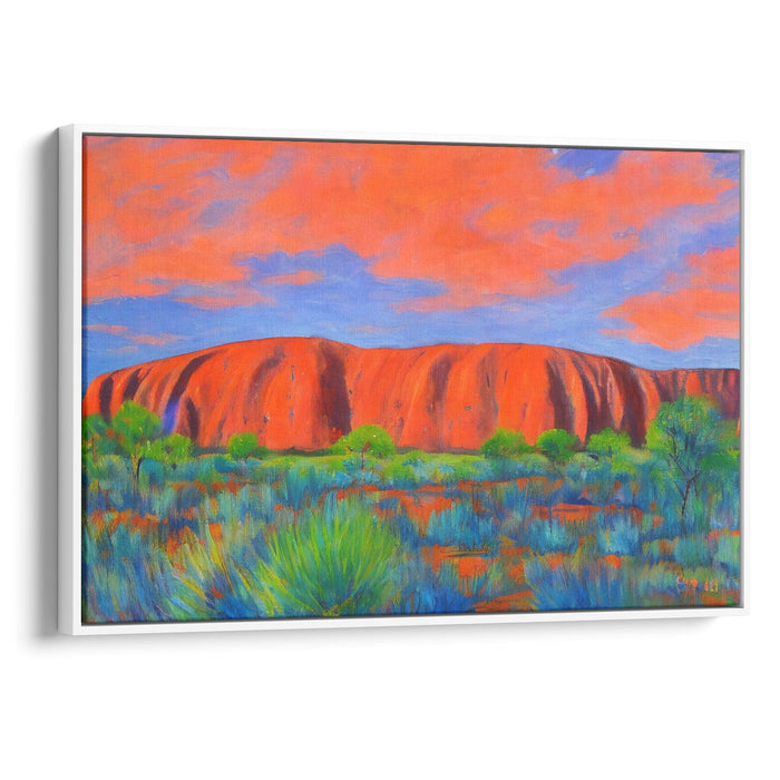 Impressionism Uluru Print - Canvas Art Print by Kanvah