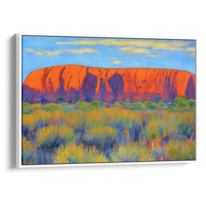 Impressionism Uluru Print - Canvas Art Print by Kanvah