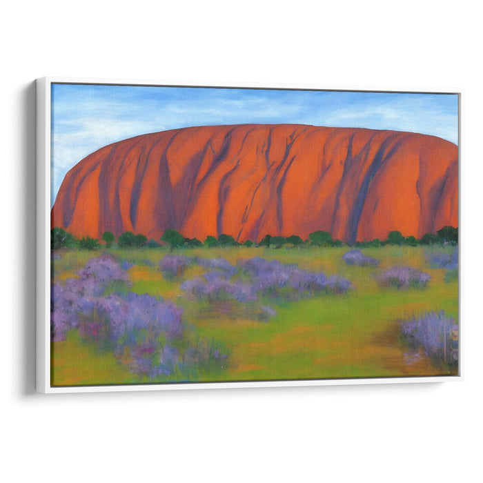 Impressionism Uluru Print - Canvas Art Print by Kanvah