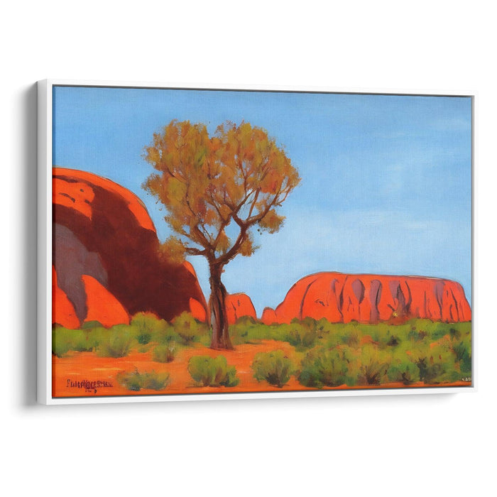 Impressionism Uluru Print - Canvas Art Print by Kanvah